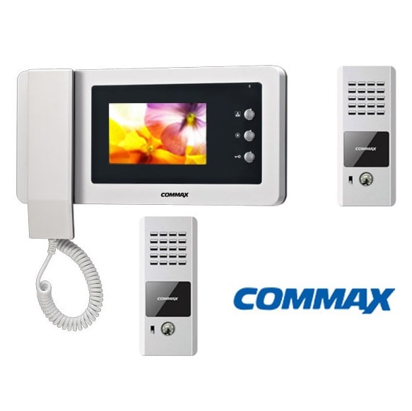 Commax Cdv 43n Video Door Phone Indoor Monitor Drc 4cpn Waterproof Outdoor Video Camera Intercom Panel