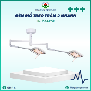 Đèn Mổ Treo Trần 2 Nhánh HF-L25-25C